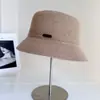 Sombrero de Pescador Ligero de Lino No Sensible para Mujer, Sombrero de Punto para el Sol de Verano, Sombrero de Cubeta Simple con Etiqueta Pequeña, Sombrero de Sol para Exteriores, Sombrero de Cubeta de Moda