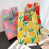 2026 Bolso de Mano Tejido de Gran Capacidad Lindo Versátil Dibujos Animados Bolso de Muñeca Tejido Bolso Chaleco Bolsa de Regalo Souvenir