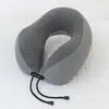 Almofada U personalizada de espuma de memória, removível e lavável, travesseiro de pescoço em U de retorno lento para viagens de avião, travesseiro de pescoço para viagens ao ar livre, atacado com logotipo