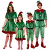 Navidad 2025 Disfraz de Elfo para Padres e Hijos Disfraz Navideño Nuevo para Niños y Niñas Europeos y Americanos Bebé Papá Noel