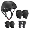 Conjunto de Equipamentos de Proteção para Patins Infantis, Bicicleta de Equilíbrio, Skate, Protetores de Palma, Protetores de Joelho, Protetores de Cotovelo, Capacete para Ciclismo, Conjunto de Seis ou Sete Peças