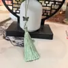 Venda Direta de Fábrica de Novos Produtos: Pingente de Borboleta com Franja de Contas de 8cm, Broche em Forma de Leque, Acessório Hanfu