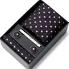 Caja de Regalo para Corbata de Hombre Set Jacquard Rayas Formal de Negocios Boda Novio Padrino Corbata Traje de Gama Alta para Hombre