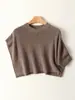 Tops Irregulares de Lã Fina para Outono e Inverno para Mulheres com Design Estilo Xale, Versáteis para Combinar com Ternos e Camisas, Estilo de Nicho