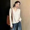 Colección de otoño para mujer talla grande: suéter cárdigan adelgazante, color liso, simple y elegante, cubre el cuerpo y tiene un diseño de hombros favorecedor