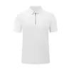 Camisa Polo Unissex de Seda de Gelo com Meio Zíper Verão Respirável Sensação Refrescante Gola Manga Curta Casual de Negócios