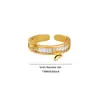Anel de Borboleta Elegante e Simples com Zircônia e Banho de Ouro 18K para Mulheres, Zircônia Micro-Incravada, Anel Aberto Ajustável Delicado para o Dedo Indicador