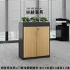 Armário Divisória de Escritório Shenzhen, Gabinete Baixo Simples Moderno com Floreira, Armário de Madeira para Flores e Plantas, Combinação de Armazenamento de Armário para Arquivos e Documentos