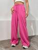 Pantalones deportivos transfronterizos europeos y americanos para mujer, holgados, adelgazantes, rectos, casuales, de cintura alta y pierna ancha, pantalones tipo maniquí.