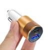 Cargador de Coche Metálico 3.1A USB+PD Aleación de Aluminio Cañón de Acero Cargador de Coche Cargador de Teléfono Móvil Venta al por Mayor Transfronteriza