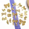 Kit de Materiales para Joyería DIY Colgante de Acero Inoxidable Dorado con Lazo Estilo Lujo de Nicho - Collar Pendientes Pulsera