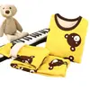 Conjunto de ropa interior térmica con forro polar para niños para el invierno, tops y pantalones de otoño para niños, ropa para casa para estudiantes de primaria, pijamas para niñas