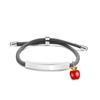 Pulseira Colorida Europeia e Americana Transfronteiriça em estoque Material em Branco Acessórios Maçã Vermelha Presente Gravação Pulseira de Aço Inoxidável