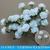 Juego de 10 Piezas de Flores para Boda en Tonos Azules para Decoraciones de Pasillo de Salón de Bodas, Arreglos Florales, Decoraciones de Fondo y Decoraciones de Escenario con Flores Artificiales