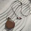Nuevo Collar de Cuerda Trenzada de Cerámica Siciliana Étnico Retro con Cuentas de Colores Estilo Chino Colgante de Nicho Accesorios Zen de Alta Gama