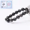 Acessórios de joias DIY feitos à mão semiacabados obsidiana prateada natural 7A contas redondas contas soltas atacado do fabricante