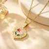 Colar de design vintage europeu e americano transfronteiriço de lua e sol, estrela e lua brilham juntas, design de nicho, acessórios com diamantes completos para mulheres