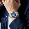 Novo relógio quadrado masculino luminoso de alto valor moda comércio exterior uma geração de moda masculina estudante relógio de quartzo