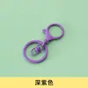 10 piezas de barniz para hornear cierre de langosta redondo juego de tres piezas de llavero colgante Anillo de llavero giro de 8 palabras accesorios de material para colgante de joyería diy