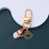 Llavero de Navidad Árbol de Navidad Alce Copo de Nieve Colgante Colgante Niñas DIY Bolsa Accesorios para Auriculares
