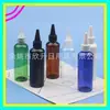 Frasco de 100ML com tampa pontiaguda, frasco transparente preto e branco com tampa pontiaguda, frasco de óleo essencial, frasco dispensador de tampa pontiaguda para remédio líquido, frasco de 100ML para pasta colorida