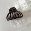 Clip Mediano de Concha Hueca en Forma de Abanico de Ácido Acético Estilo Retro Francés Clip de Tiburón para Cabello Elegante Horquilla para Cabello Semirrecogido Versátil