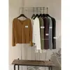 LA LIMON Camisa Henley para Mujer Té Verde Limón Sencilla, Cómoda, a la Moda 2026 Principios de Otoño Ajustada Versátil de Manga Larga