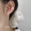 Pendientes de Luna y Arco Exquisitos y Sencillos Estilo Ins Diseño de Nicho de Moda Plata de Ley S925 Nalan M07398