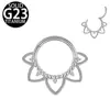 Pendientes de Aro Abierto Personalizados Transfronterizos F136 Septum Nasal Corazón Estrella de Cinco Puntas G23 Aro para Nariz Perforada