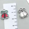 Mezcla de 20 gotas navideñas de aceite blanco K, aleación, accesorios de joyería DIY, Papá Noel, muñeco de nieve, campana, alce, pulsera colgante