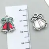 Set Mixto de 20 Esmalte Navideño Aleación K Blanca Accesorios para Joyería DIY: Amuletos para Pulsera de Papá Noel, Muñeco de Nieve, Campana, Reno