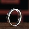 Anillo Abismo de Plata S925 Anillo de Pareja Personalidad Hip-Hop Unisex Ajustable Moda Frío