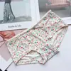 [80-120] 524 Seda de Hielo estampado lindo tiro bajo bolsa de ropa interior para mujer cadera con taladro ropa interior para mujer tiro bajo