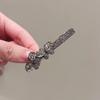 Pinza para el Cabello de Mariposa Negra Coreana con Pedrería y Pinza de Pato para Flequillo de Mujer, de Alta Gama y Exquisita