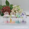 Llavero Creativo de Botella de Deriva con Flores Secas Flotantes Llavero de Coche de Dibujos Animados Colgante para Bolso de Cadena Versátil Mini