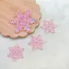 Pingente Acrílico Galvanizado UV Gelo Transparente Ornamento Floco de Neve Mabe Decoração para Pendurar em Peitoril de Janela DIY Materiais de Cola Cremosa