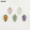 Wt-P2048 Nuevo Colgante de Joyería para Collar Geométrico Hexagonal Estéreo Translúcido Piedra Lisa Incrustado con Circonita Pequeña