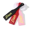 Juguetes Sexuales, Accesorios SM, Paleta de Cuero con Letras de Perra, Herramienta de Entrenamiento para Esclava Femenina, Herramienta para Azotar, Paleta para Azotar, Palo para Azotar, Palo Sonoro para Azotar