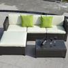 Muebles de exterior sofá de ratán PE combinación exterior piscina ocio impermeable mesa de centro al por mayor