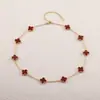 Acero de Titanio Cadena para Clavícula de 10 Pétalos Collar de Trébol de Cuatro Hojas de 10 Pétalos Horno 18K Colorfast Lujo Ligero Nicho Exclusivo Transfronterizo Suministro
