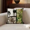 Almofada Decorativa Estilo Retrô Vintage para Sofá Sala de Estar Almofada para Janela de Canto Almofada com Encosto Tatami Almofada Lombar de Cama Removível e Lavável