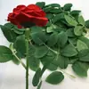 Hojas de flor de rosa tallos de flor materiales hechos a mano cinta de arte floral decorativa flor verde ramo diy