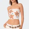 Ropa de Mujer Y2K Sexy Chica Caliente Verano Nuevo Estilo Callejero Americano Estampado Adelgazante Ins Chica Caliente Versátil Empalme Europeo y Americano Top Tubo