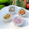 Serie navideña joyería de perlas para uñas mixta tridimensional rojo brillante y verde accesorios de perlas nuevo color perlas al por mayor