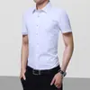 Camisa Blanca Talla Grande Negocios Transfronterizos 2026, Camisa de Color Sólido Ajustada Moderna para Todas las Estaciones, Camisa Versátil para Hombre