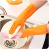 Guantes para el hogar, Guantes de limpieza de látex, Guantes de goma para lavar la ropa, Guantes finos para lavar platos, Guantes de cocina anti-suciedad