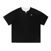 Camiseta de Manga Corta con Cuello en V Estilo Lujo Ligero Old Money Falsa de Dos Piezas 26 Verano Nuevo Camiseta de Manga Media de Punto Waffle Rojo Ankela
