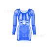 Roupa Íntima Sexy Europeia e Americana Nova Saia Curta Saia Quadril Roupa de Malha Vazada Tentação Sexy Manga Longa w477