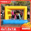 Adereços divertidos para eventos esportivos: Circuito de obstáculos inflável conjunto de quatro peças, barreiras, escalada em rocha, parede humana, equipamento para team building, jogos de team building