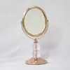 Espejo de Maquillaje con Cuentas de Cristal al por Mayor Redondo de Escritorio Regalo de Belleza Portátil Doble Cara Alta Definición Espejo de Maquillaje de Hotel